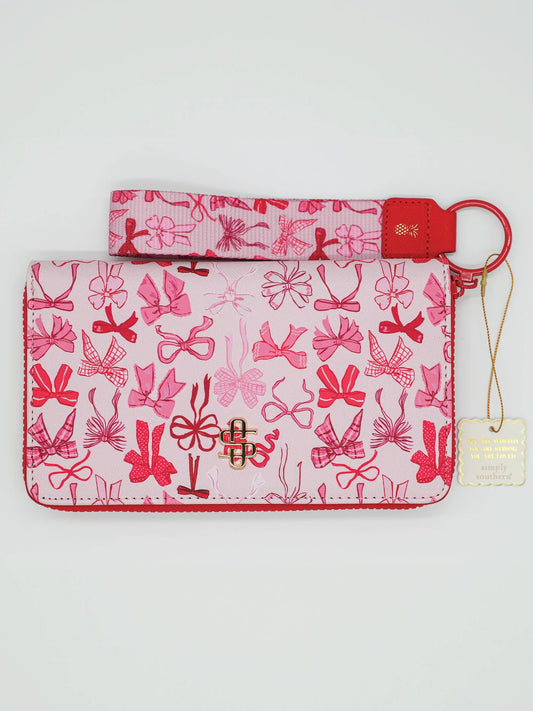 Simply Southern Phone Wallet - Pink Bows