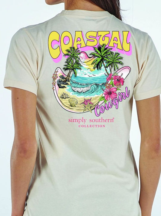 Simply Southern Youth "coastal cowgirl" Short Sleeve Tee