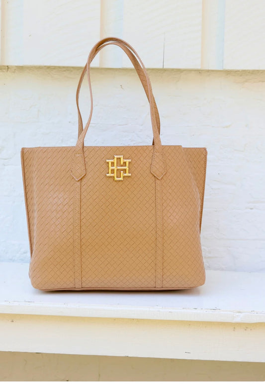 Heath Tote Bag | Woven Tan