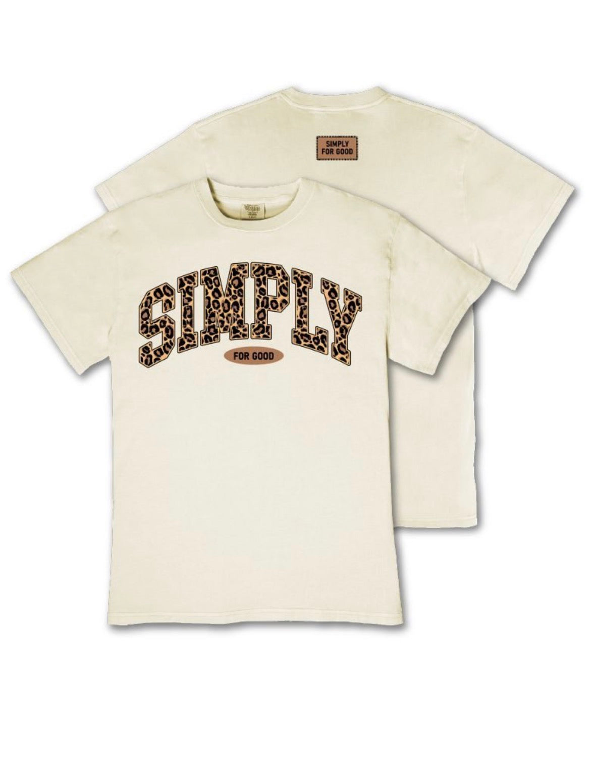 Simply southern mineral washed Leopard logo tshirt