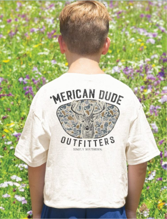 Simply Southern Youth "Camo Deer" Short Sleeve Tee