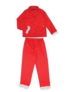 Simply Southern red satin fur Pj Set