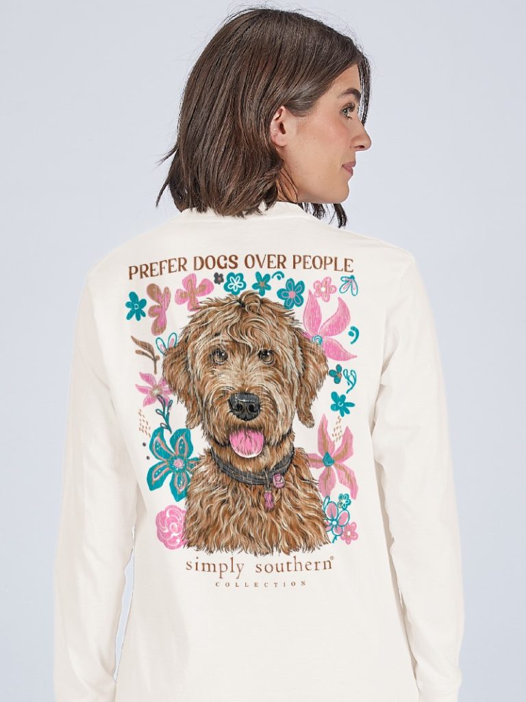 Simply Southern “dog people” Youth long Sleeve Shirt