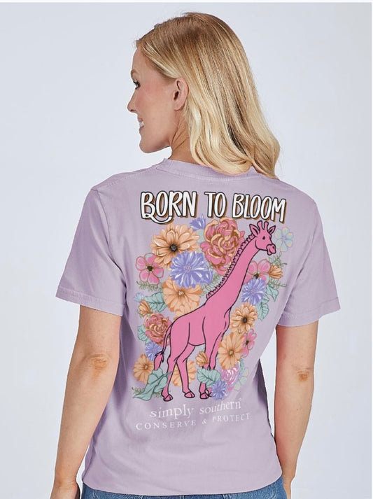 Simply southern youth giraffe tracking tshirt