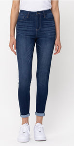 High Rise Rayon Ankle Skinny