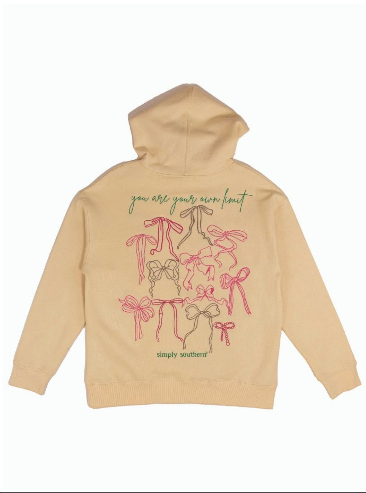 Simply Southern embroidered bow hoodie Youth