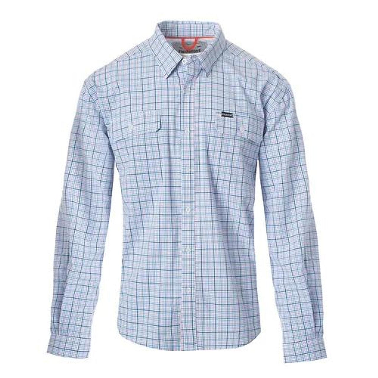 Fieldstone Long Sleeve Button Down Blue/Orange