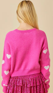 Valentine Heart Mohair Sweater