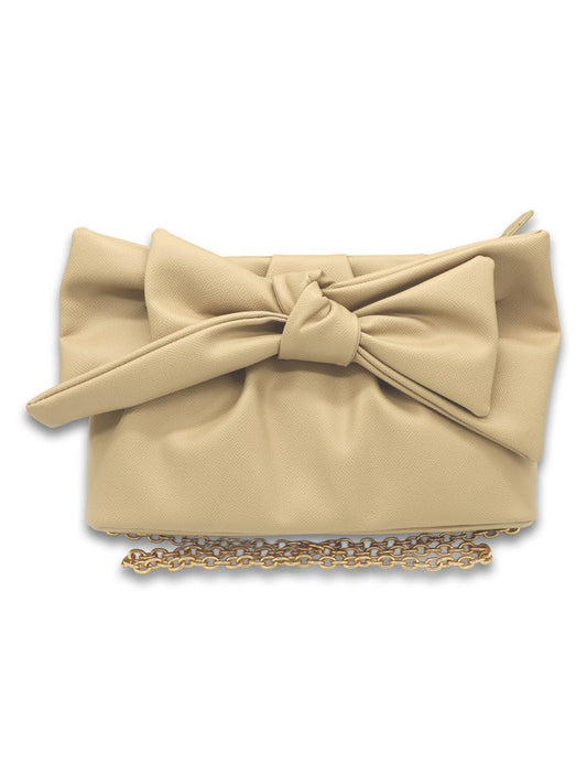 Simply Southern Beige Vegan Leather bow crossbody