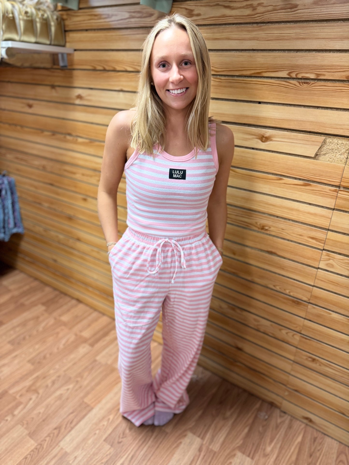 LULU Mac Pink stripe pants