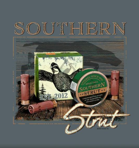 Quails and Shells – SOUTHERN STRUT Tee