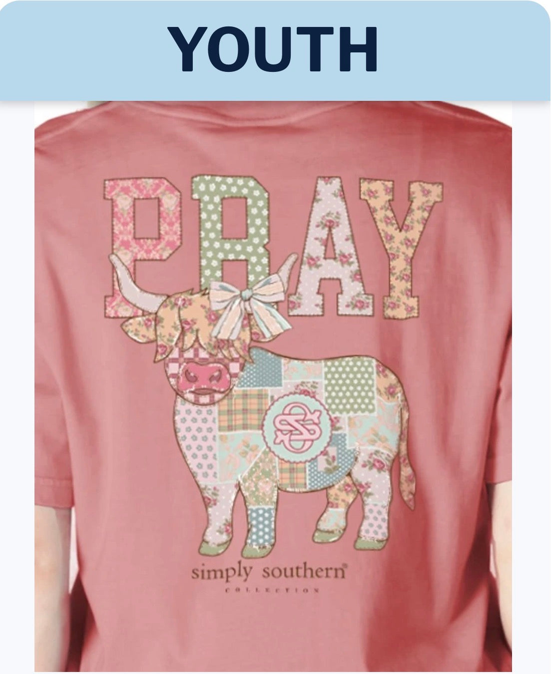Simply Southern YOUTH “pray” Short Sleeve