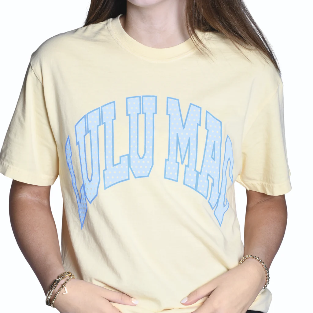 LULU MAC-Polka Dot Butter Yellow Tee