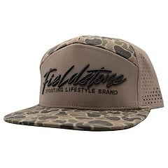 Tan Grey Backwoods 7 Panel Performance Fieldstone Hat