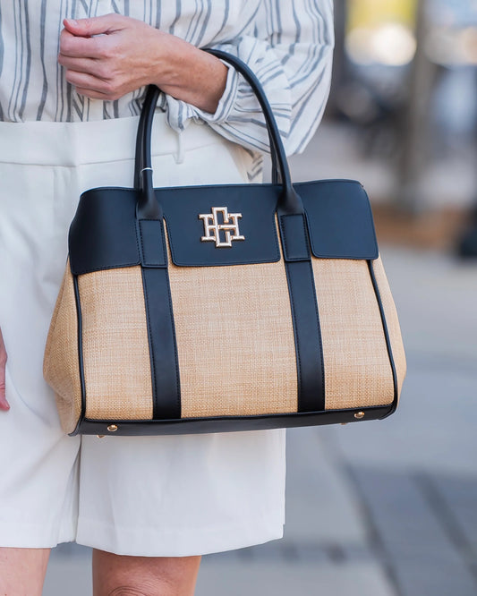 Augusta Handbag | Natural Black