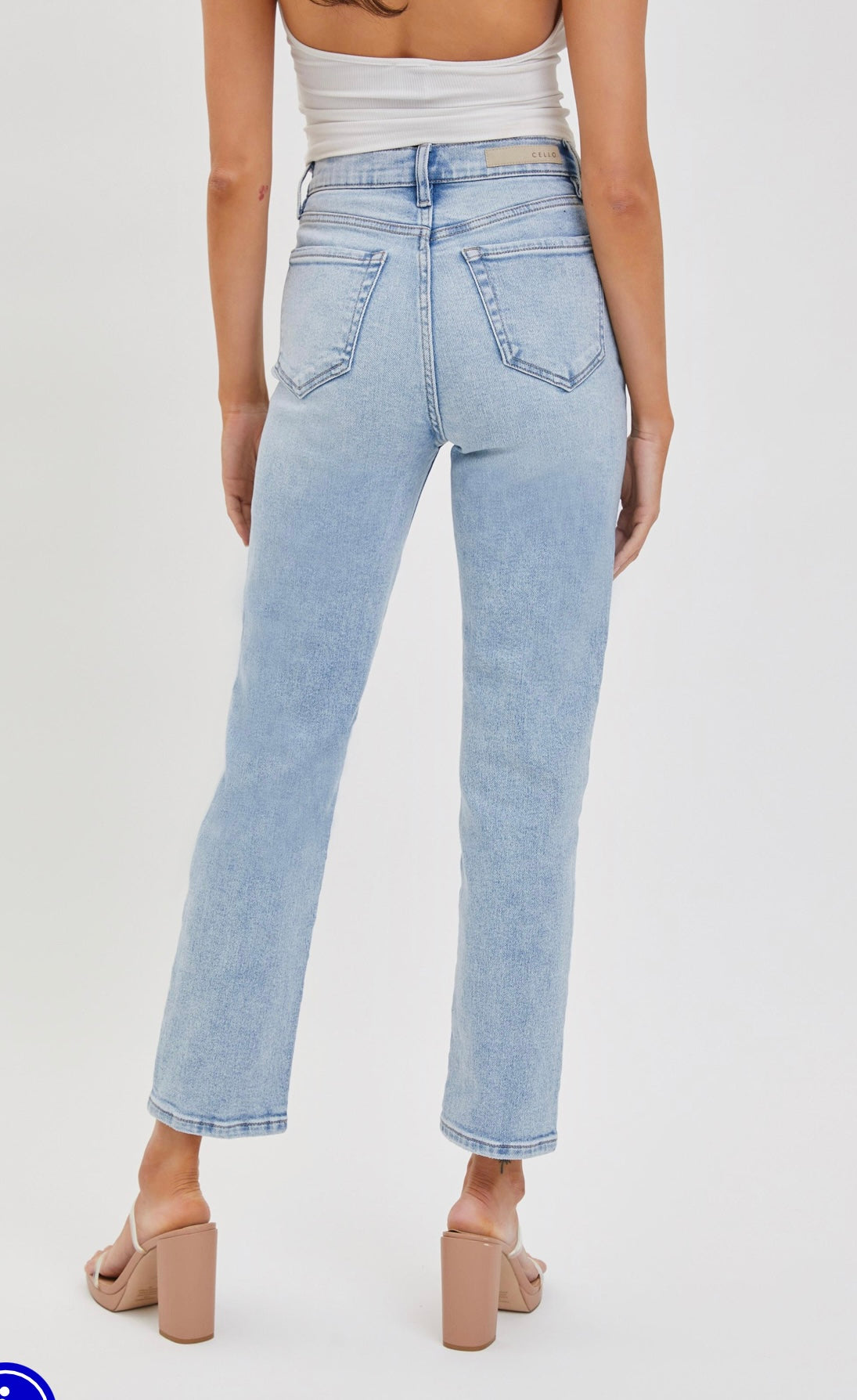 Cello High Rise Straight with Assymetric Back Pockets