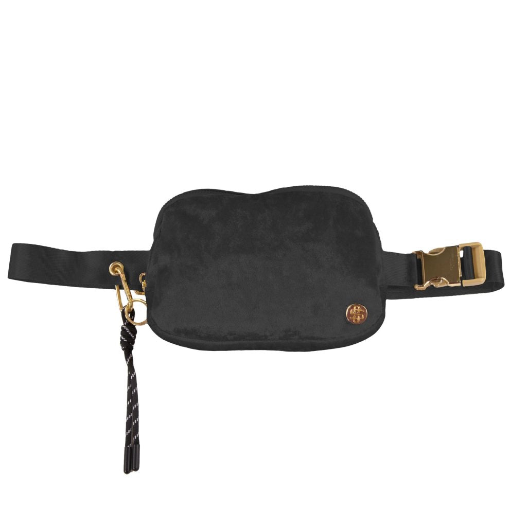 Simply southern belt bag in black and champagne