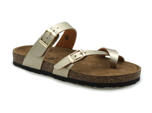 Outwood gold bork sandals