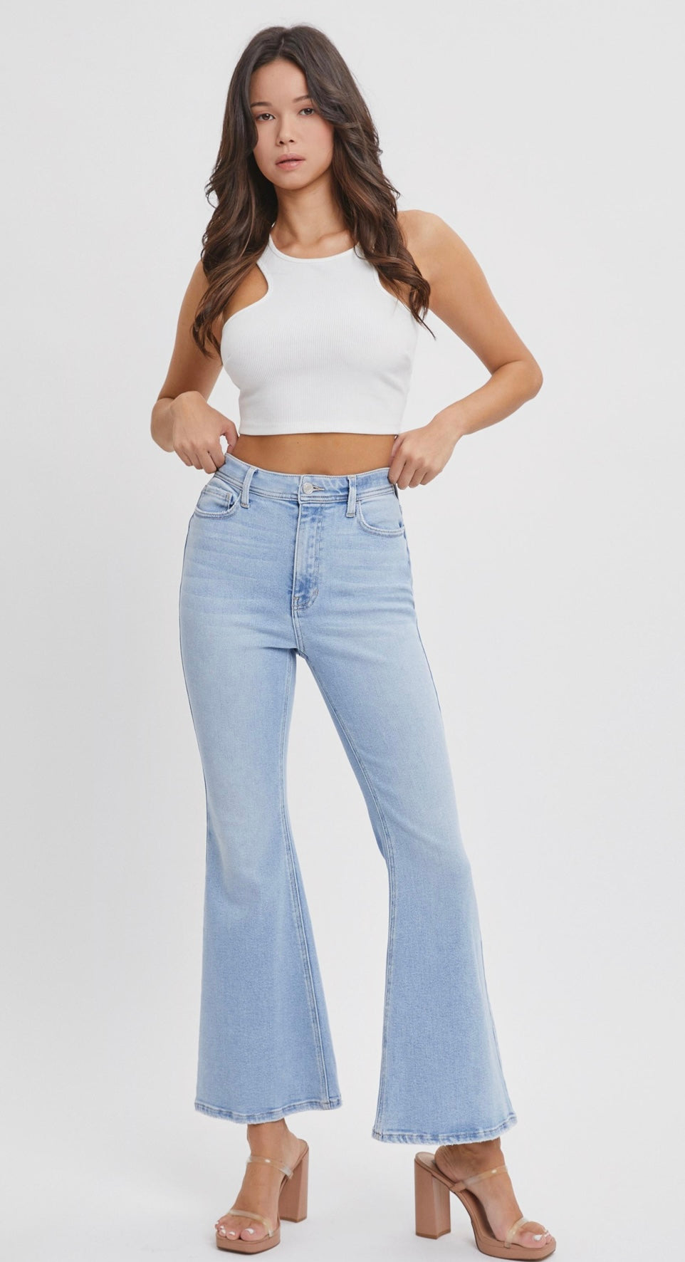 30" Inseam High Rise Super Flare cello jeans