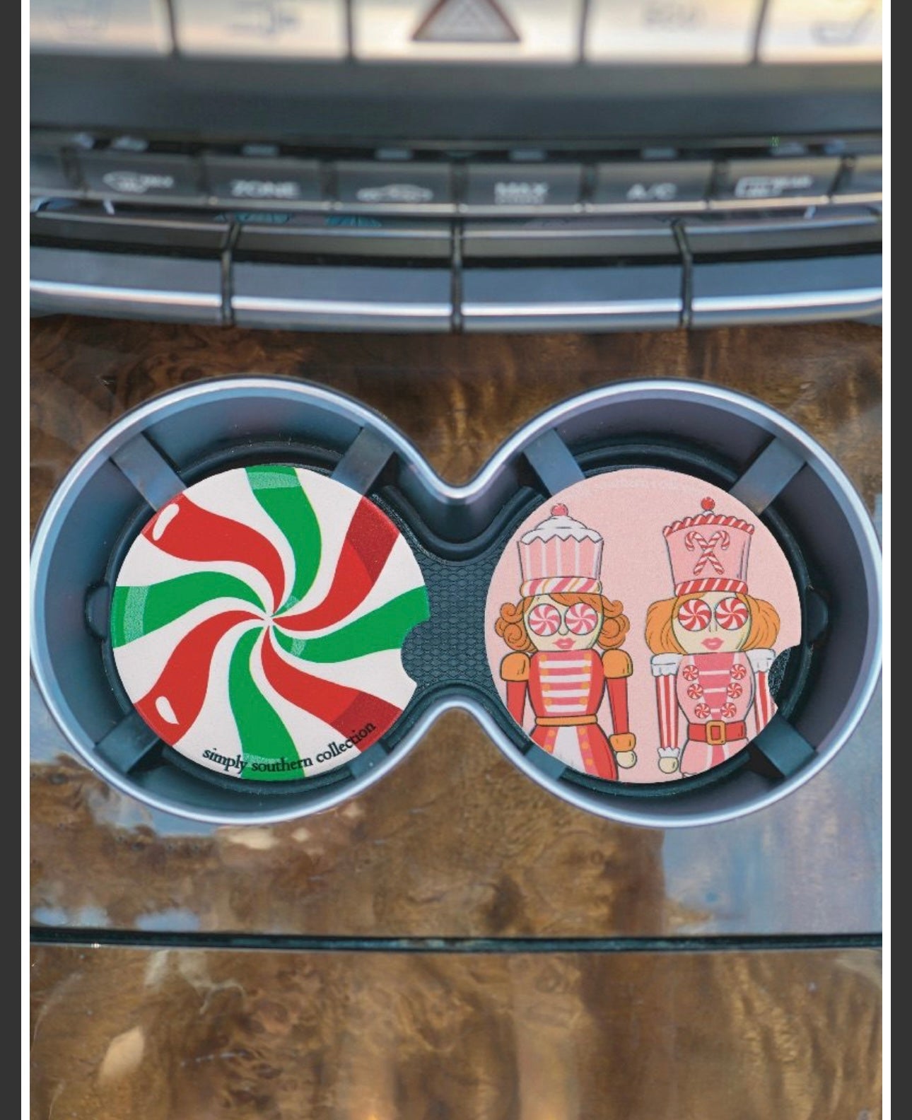 Holiday car coasters