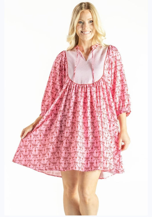 Simply southern yoke bow dress