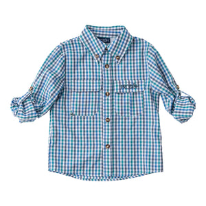 FOUNDERS KIDS FISHING SHIRT IN BIG DIPPER TIDE POINT PLAID