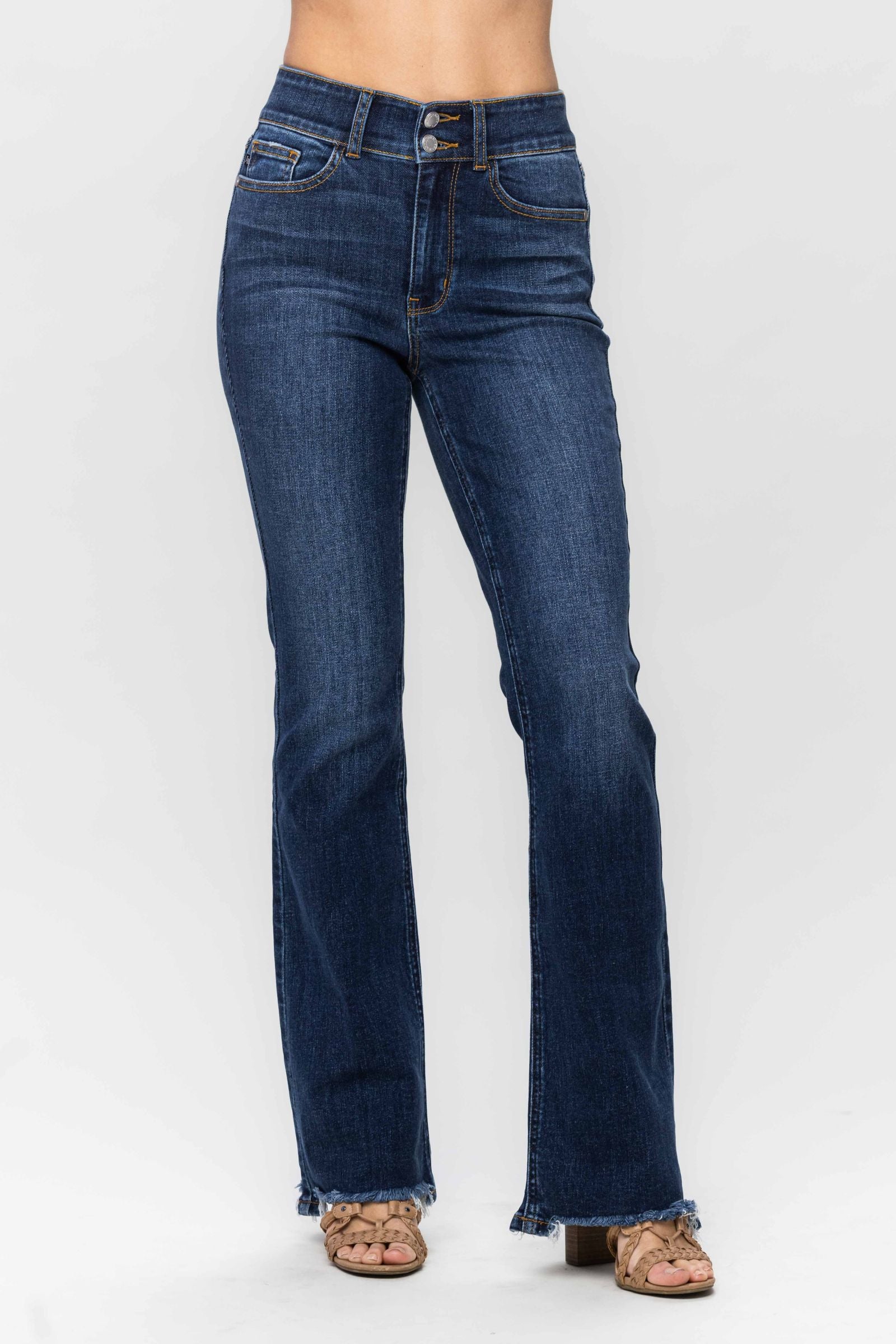 JUDY BLUE HIGH WAISTED VINTAGE FRAYED HEM BOOTCUT