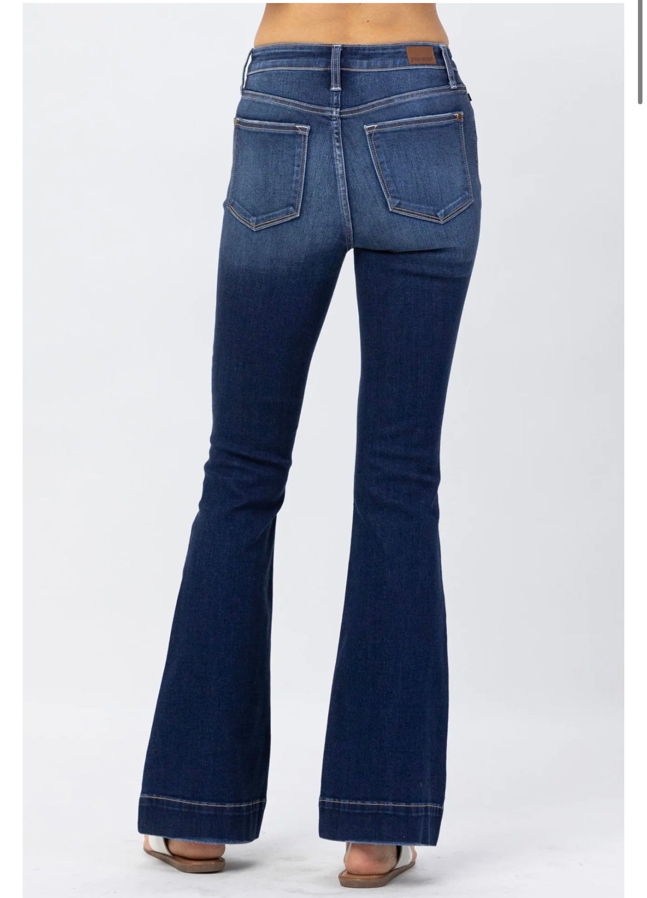 Judy blue curvy HIGH WAIST ALL OVER STAR PRINT RINSE WASH FLARE