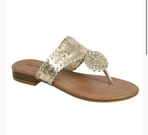 Pierre duma gold sandals