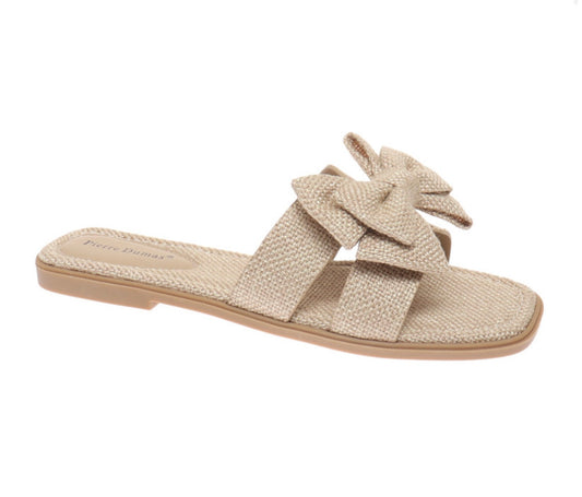 Pierre Dumas Empress Bow Sandal - Taupe