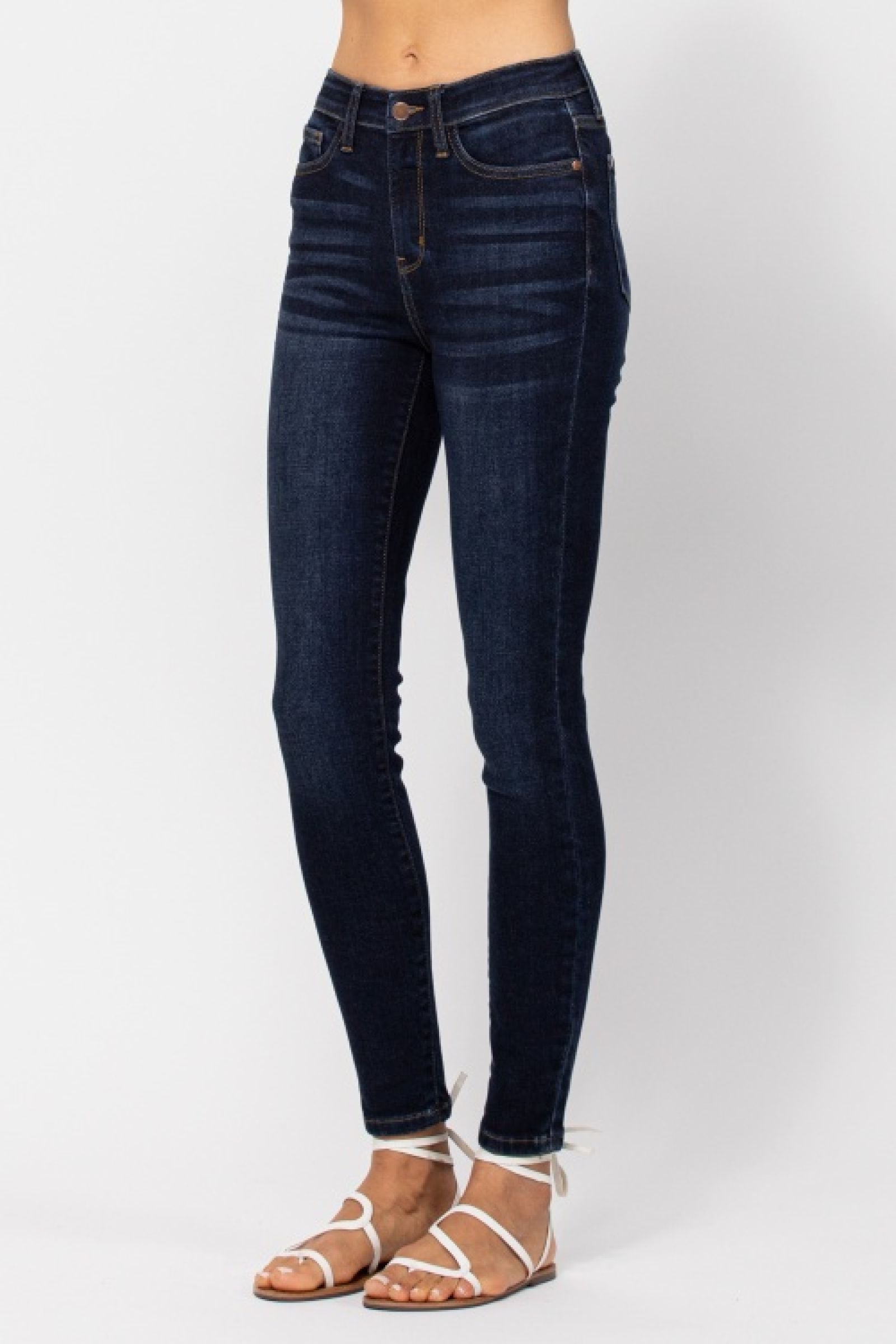 JUDY BLUE HIGH-WAIST SKINNY WITH HANDSANDING