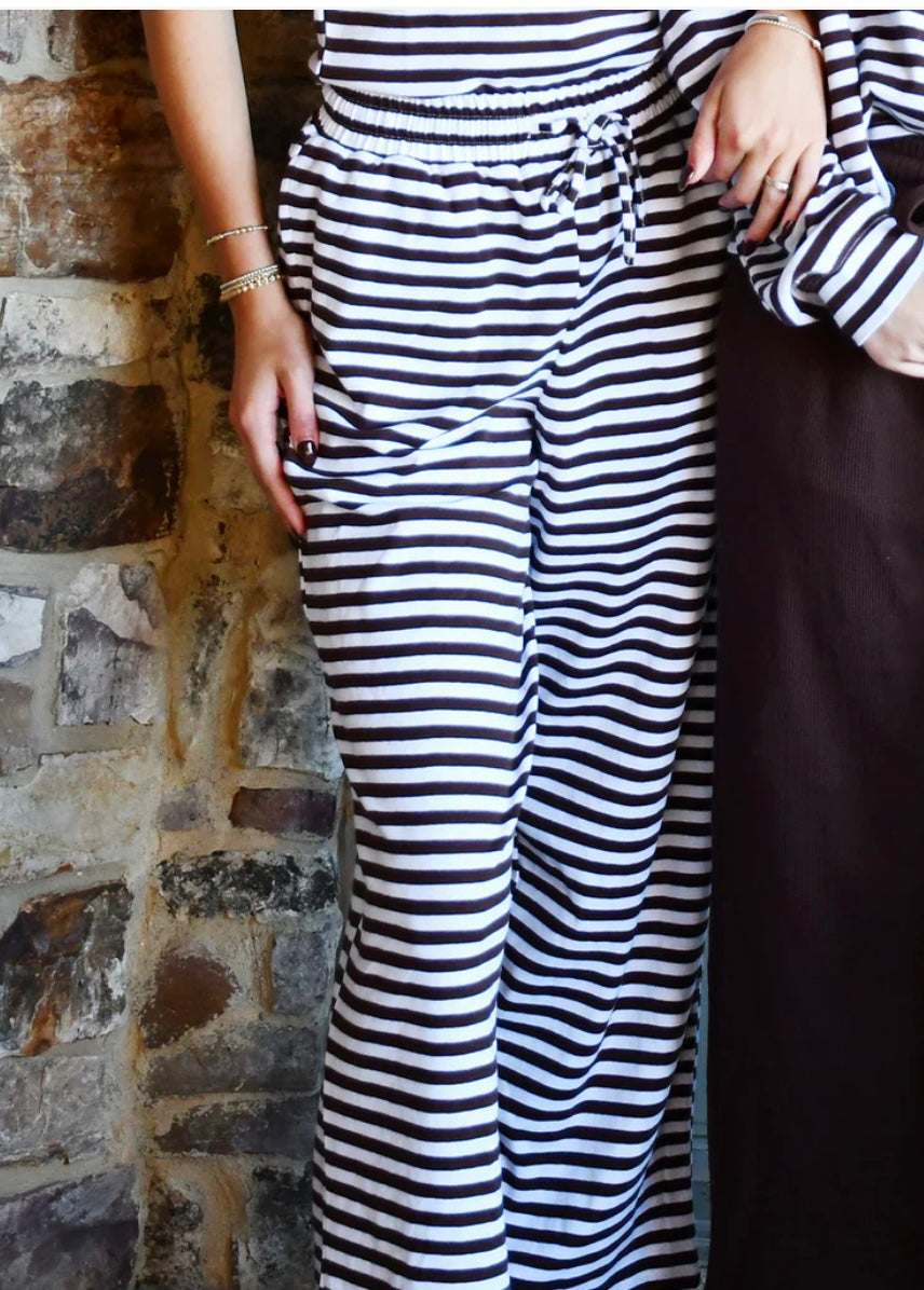 LULU Mac Brown stripe pants