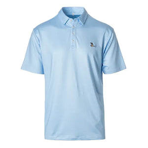 Roost kids blue and white polo