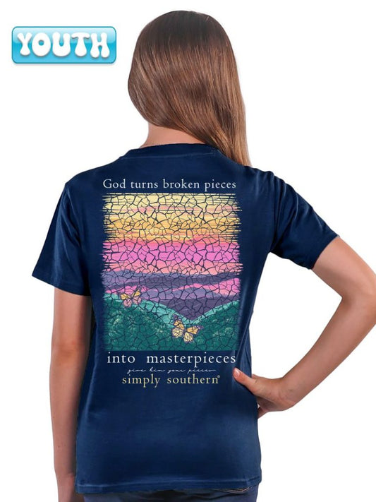 Simply Southern “broken” Youth Short Sleeve Shirt