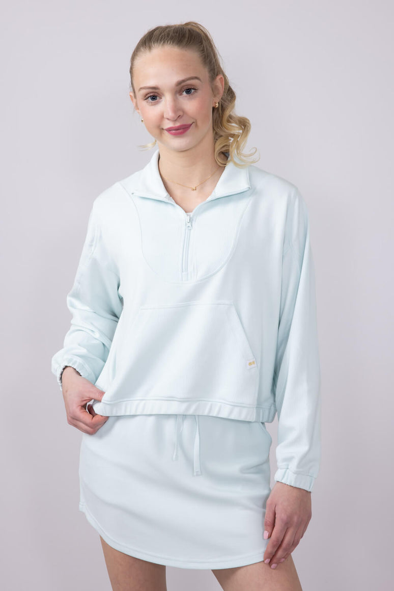 Simply Southern Pullover Quarterzip - Seafoam