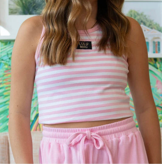 LULU Mac Pink stripe tank