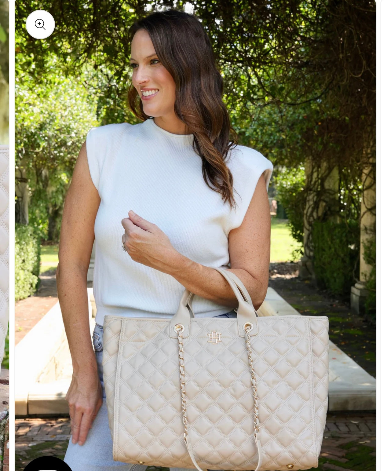 Melissa Tote Bag | nude Quilted