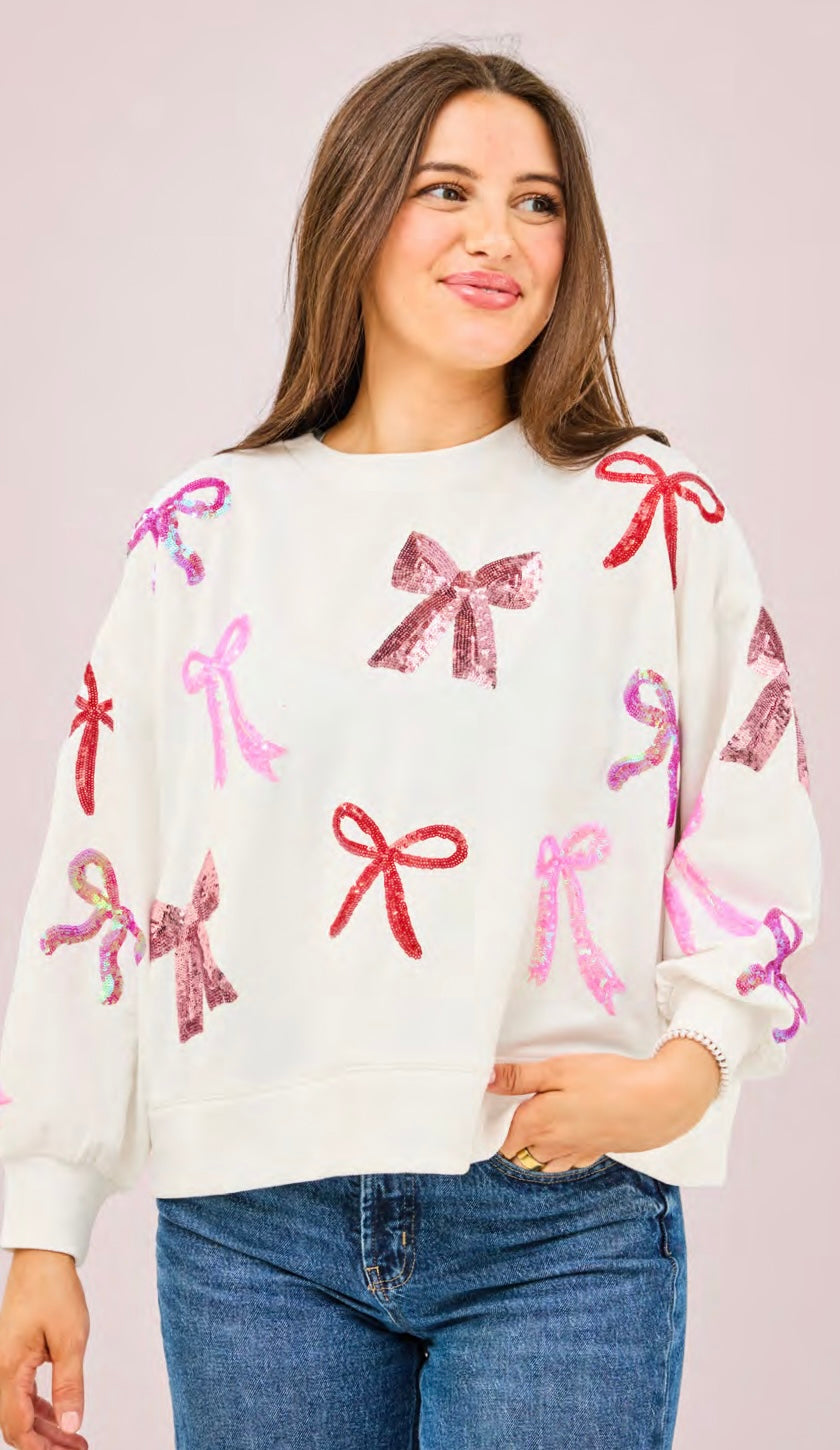 Millie bows sweatshirt
