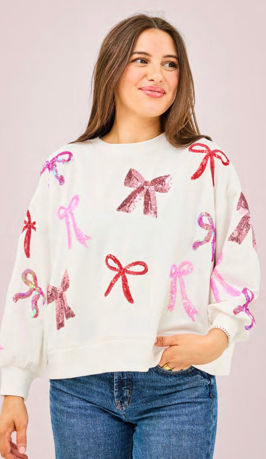 Millie bows sweatshirt