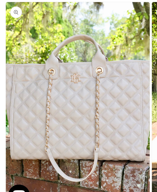 Melissa Tote Bag | nude Quilted