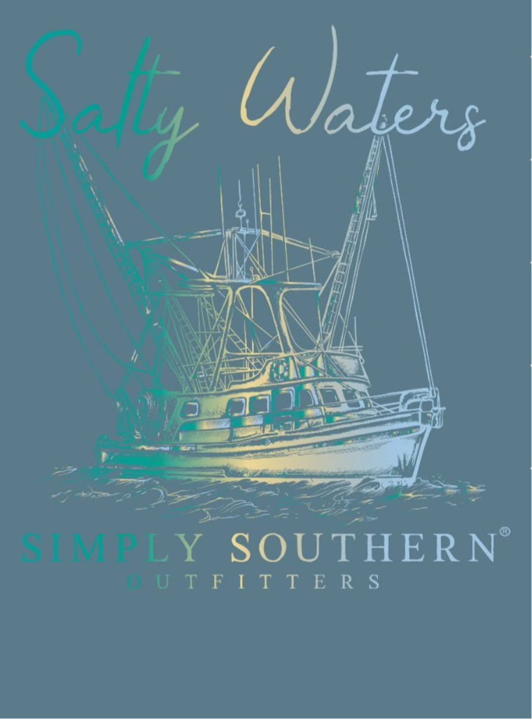 Simply Southern short sleeve t-shirt “salty waters”