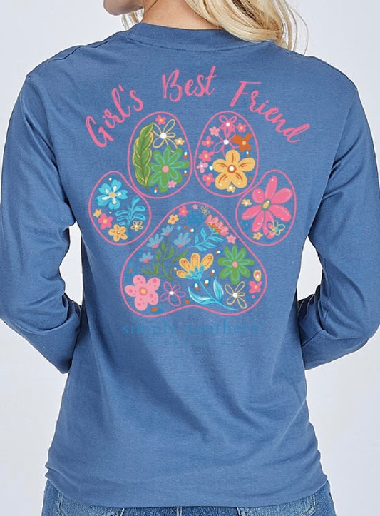 Simply Southern “girls best friend” Youth long Sleeve Shirt