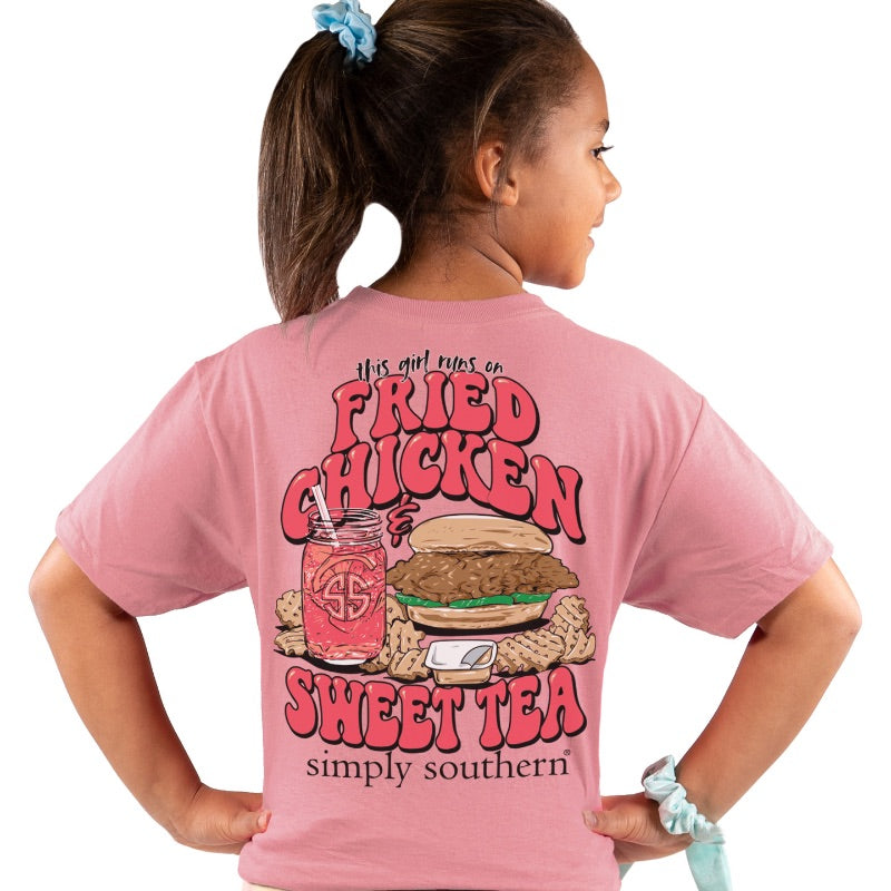 Simply Southern Youth Fried Chicken Short Sleeve Tee