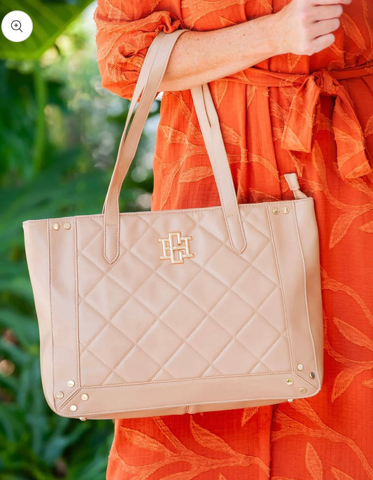 Sophie Zippered Tote Latte LD