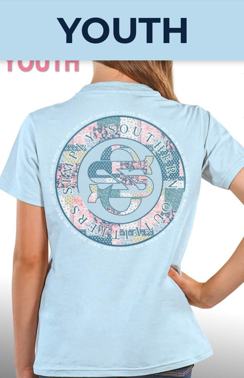 Simply Southern YOUTH “Quilt Logo” Short Sleeve T-Shirt