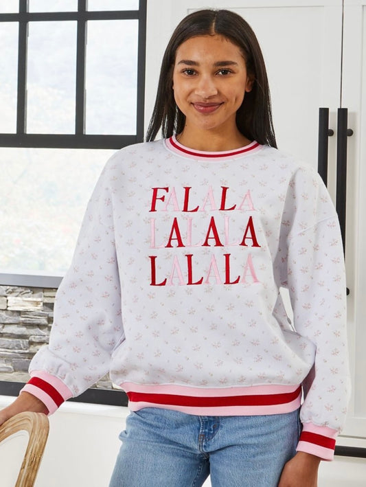 Simply Southern “FaLaLa” Varsity Crewneck