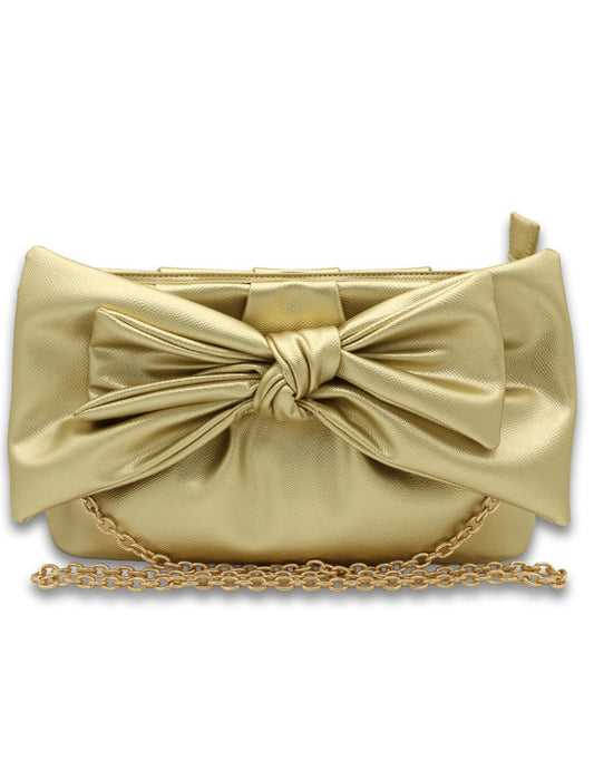 Simply Southern Vegan Leather Bow Crossbody | Gold