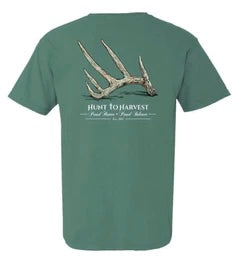 HUNT TO HARVEST SHED TEE MILITARY GREEN MENS T-SHIRT