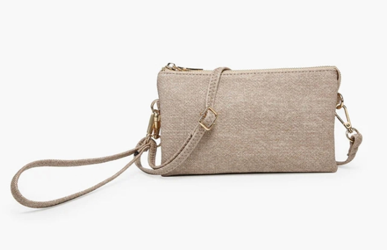 Riley Monogrammable 3 Compartment Crossbody/Wristlet, VARIOUS STYLES