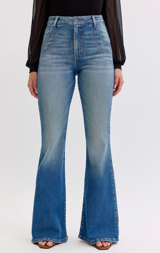 Cello High Rise Super Flare with DBL Front Scoops|Tinted